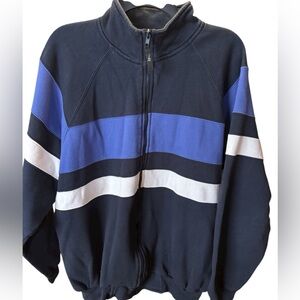 Men's large Winners zip up heavyweight sweatshirt in track style. Two pockets.